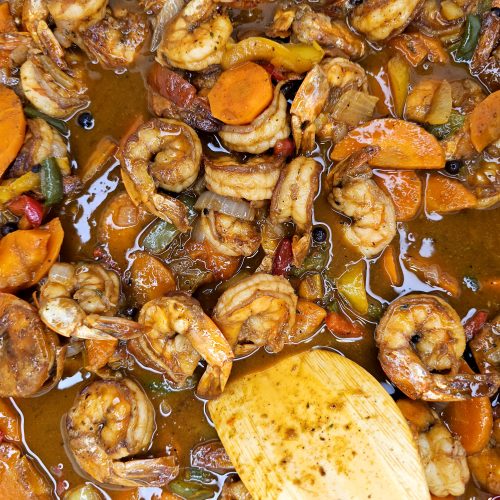 Jerk SHRIMP In Coconut Sauce